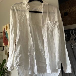 Aritzia Community white button up top